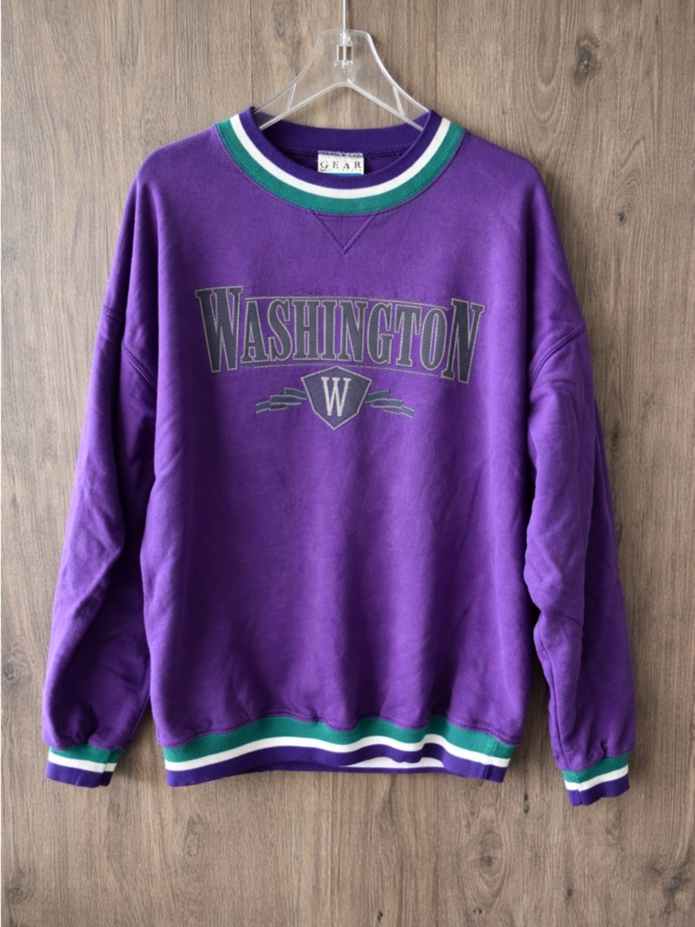 Vintage Washington Huskies Crewneck Sweatshirt Purple Size XL NCAA Pullover